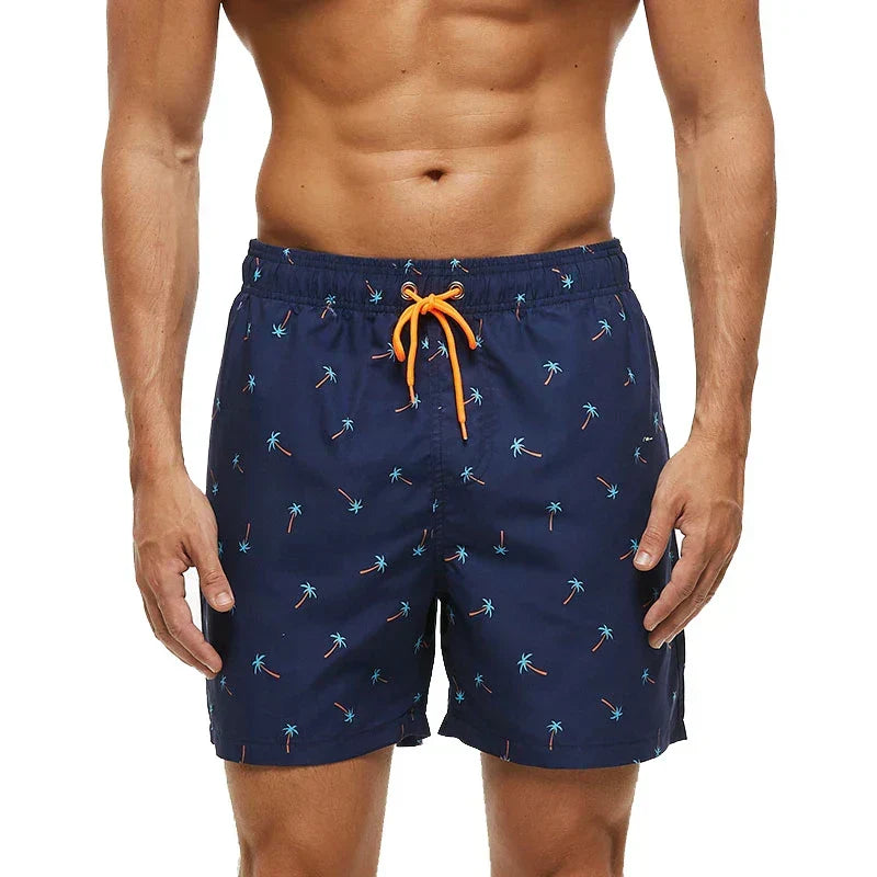 Heren Zwemshort met Print, Zakken en Trekkoord