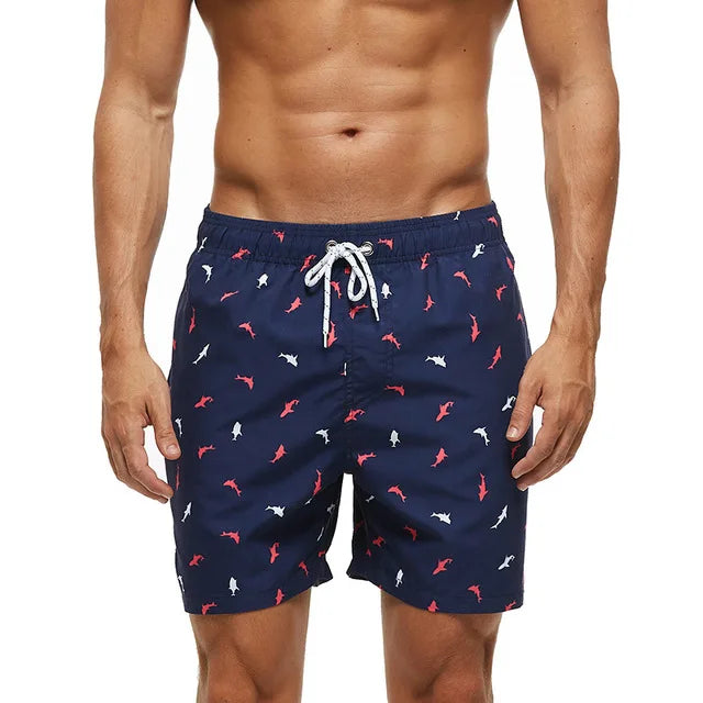 Heren Zwemshort met Print, Zakken en Trekkoord