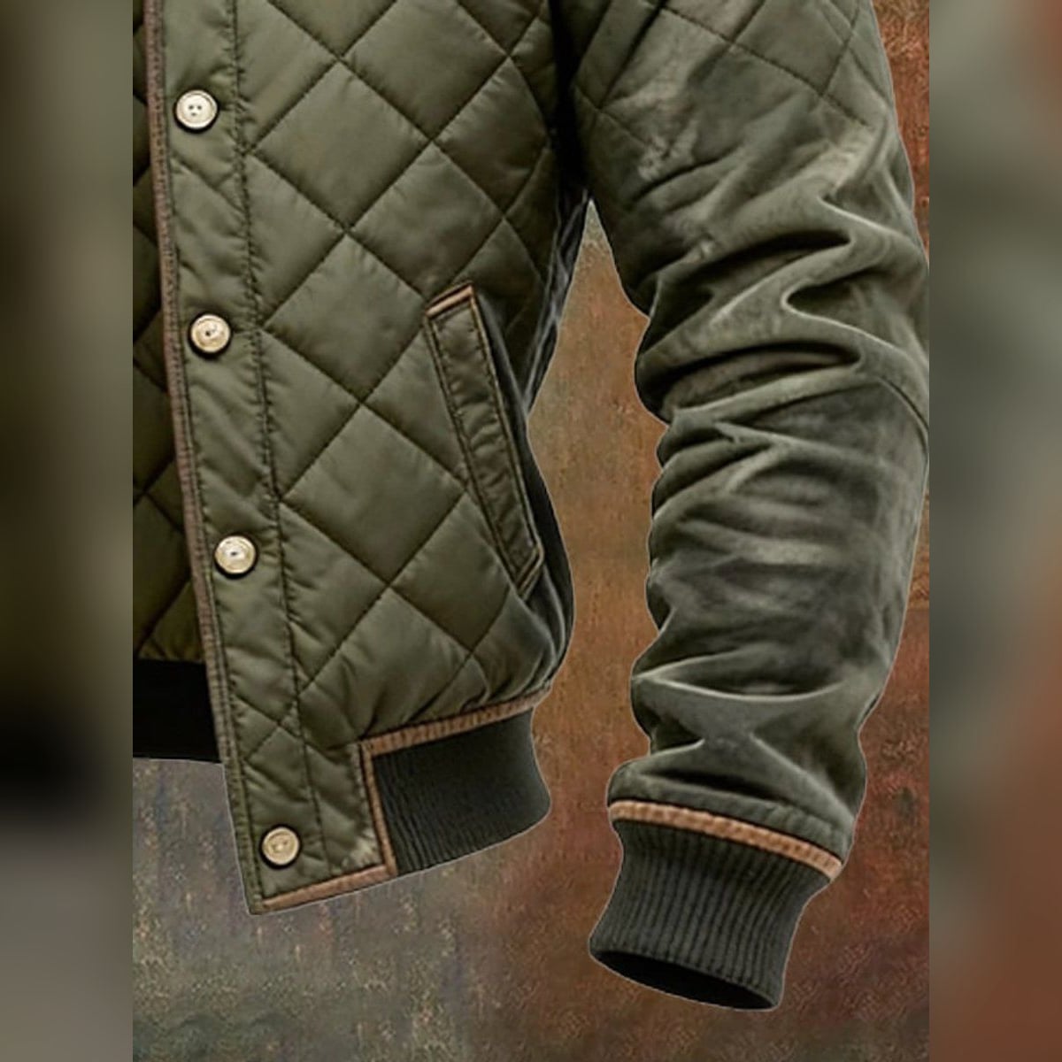 men's quilted bomber jacket stand collar