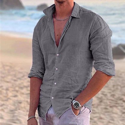 Heren Slim Fit Overhemd – Casual voor Zomergebruik, Met Knopen en Korte Mouwen