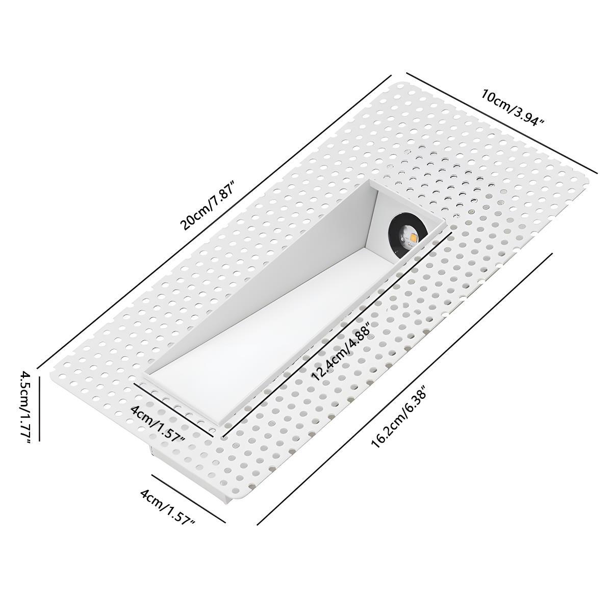LED Wandlamp Rechthoekig Wit met Bewegingssensor voor Hal of Slaapkamer