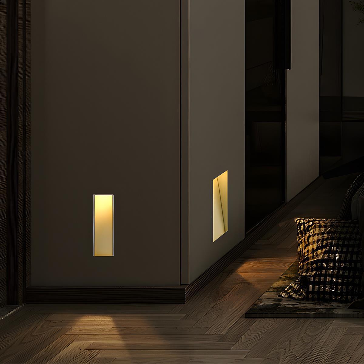 LED Wandlamp Rechthoekig Wit met Bewegingssensor voor Hal of Slaapkamer