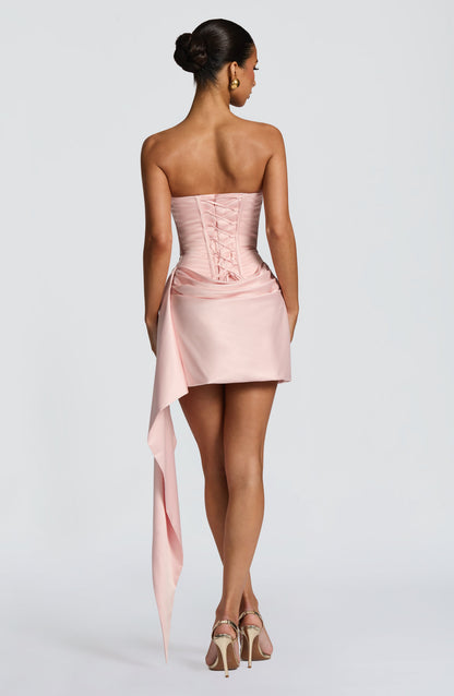 Dames Mini Jurk Strapless met Sjaaldetail