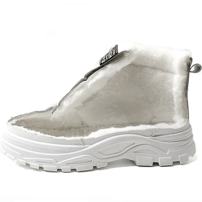 Dames Warme Winterboots - Vetersluiting en stevige antislip zool