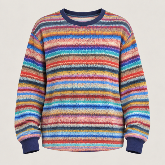 Maud - Modieuze Gestreepte Jersey met Lange Mouwen