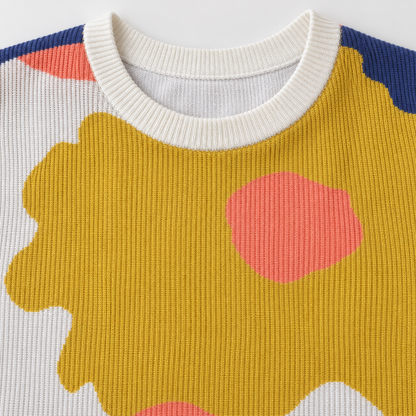 Juliette - Dzianinowy sweter z kwiatowym motywem | Artystyczny styl i wygoda