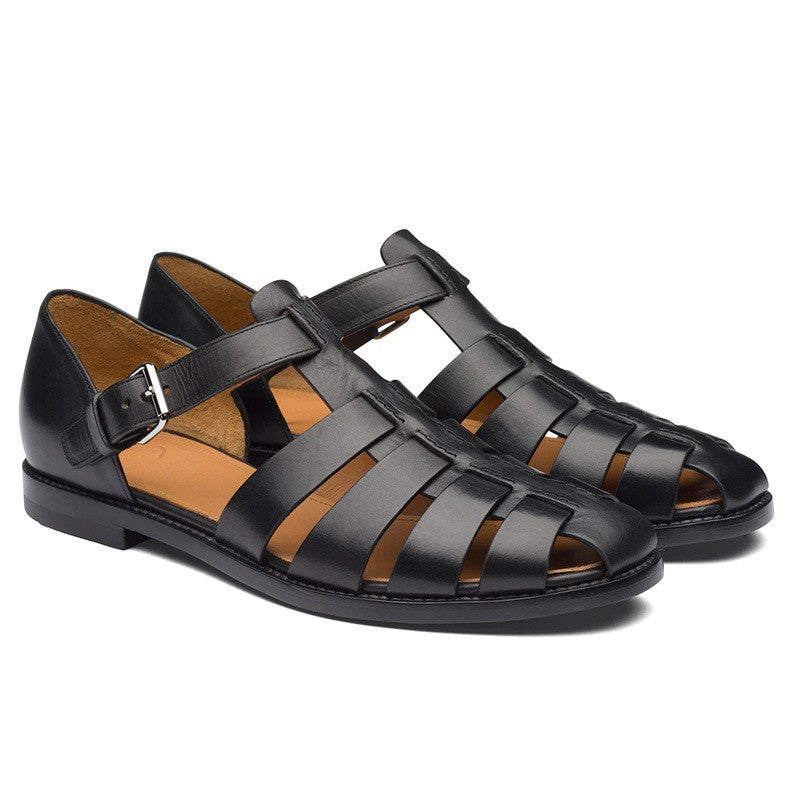 Heren Zomer Sandalen met Gesloten Neus en Verstelbare Gesp
