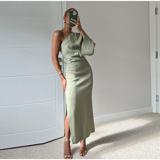Livia - One-Shoulder Maxi Jurk
