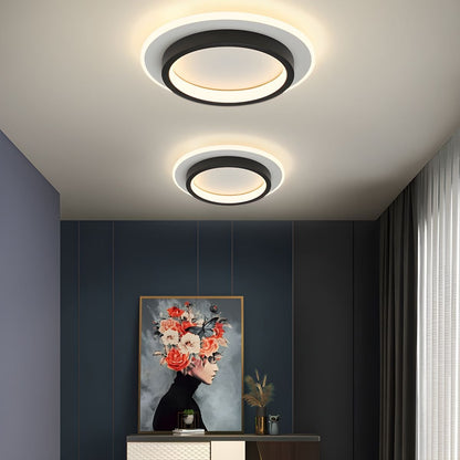 Nowoczesna Okrągła Metalowa Akrylowa Lampa Sufitowa LED do Korytarza Angle