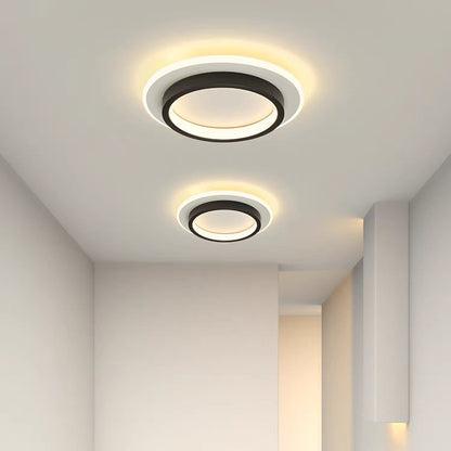 Nowoczesna Okrągła Metalowa Akrylowa Lampa Sufitowa LED do Korytarza Back