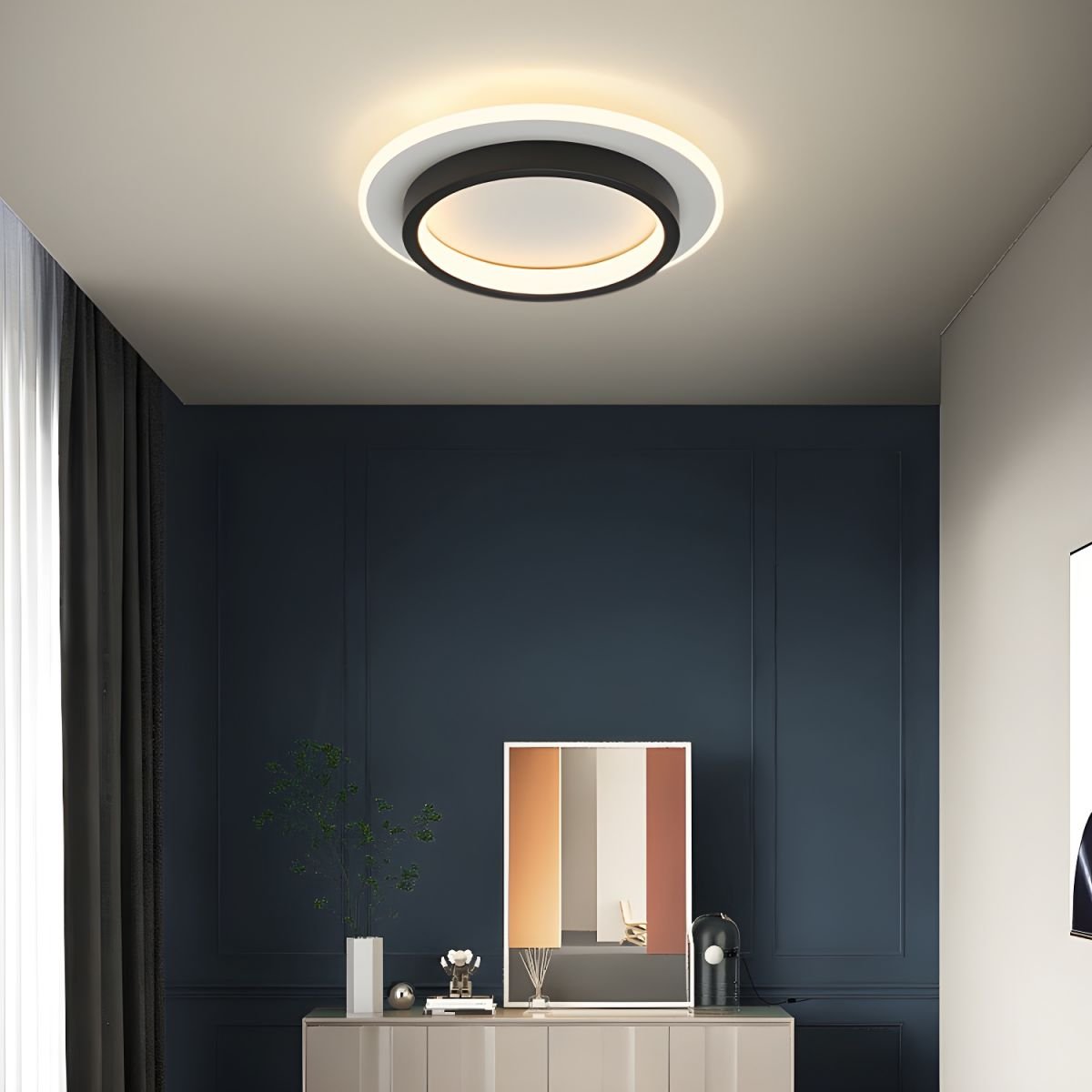 Nowoczesna Okrągła Metalowa Akrylowa Lampa Sufitowa LED do Korytarza Full