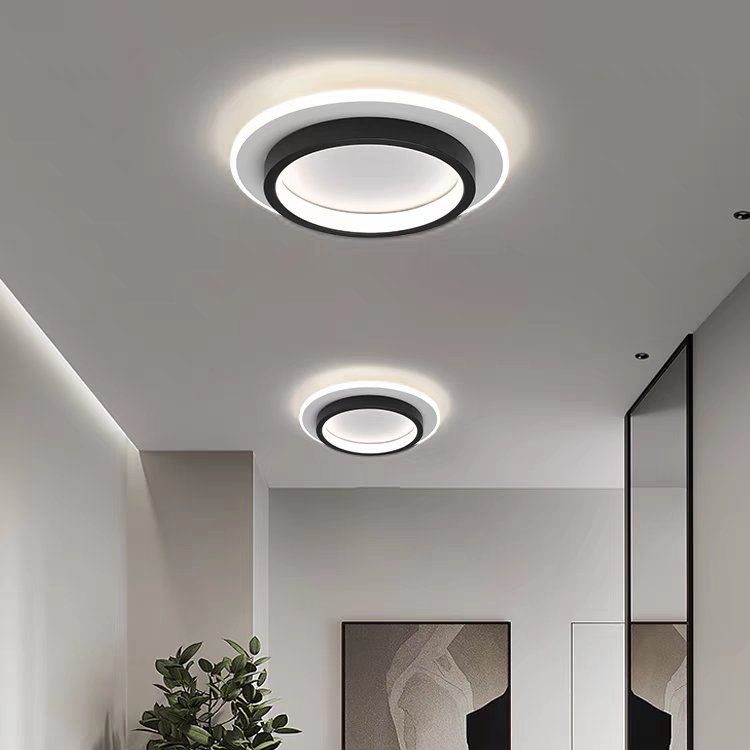 Nowoczesna Okrągła Metalowa Akrylowa Lampa Sufitowa LED do Korytarza Hero