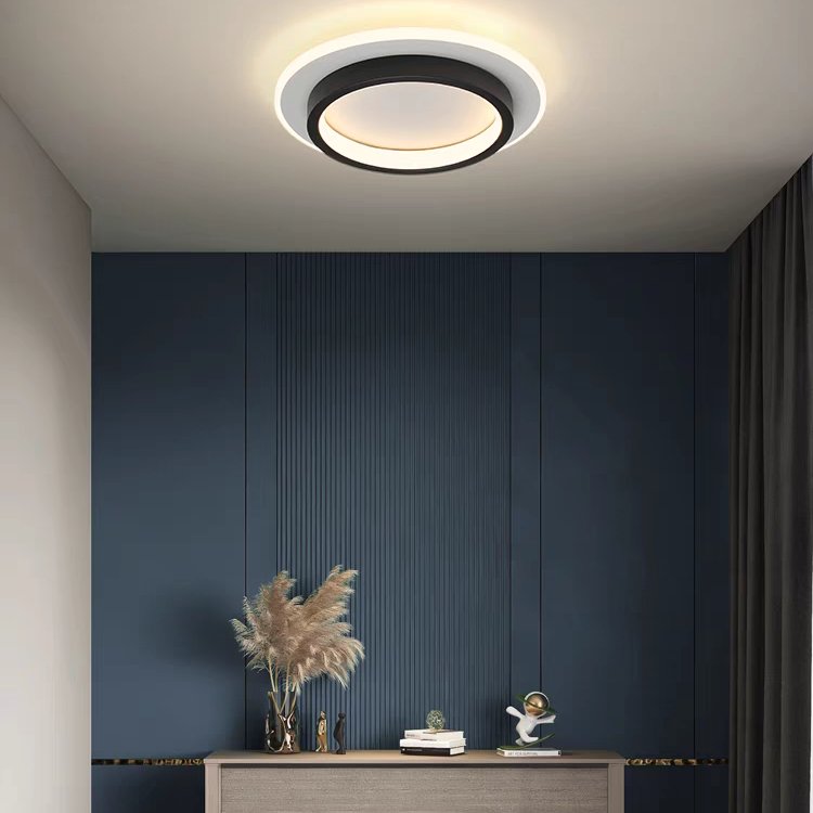 Nowoczesna Okrągła Metalowa Akrylowa Lampa Sufitowa LED do Korytarza Lifestyle