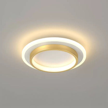 Nowoczesna Okrągła Metalowa Akrylowa Lampa Sufitowa LED do Korytarza View 28