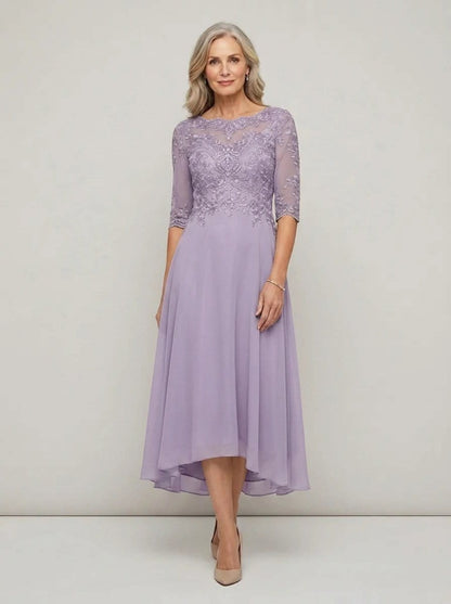 Elodie Mother of the Bride Wedding Guest Midi Dress with Sleeves_7