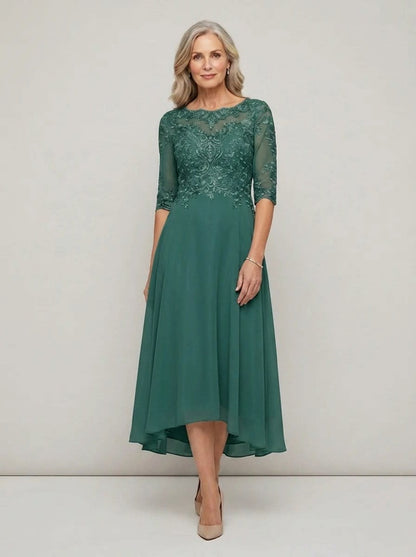 Elodie Mother of the Bride Wedding Guest Midi Dress with Sleeves_8