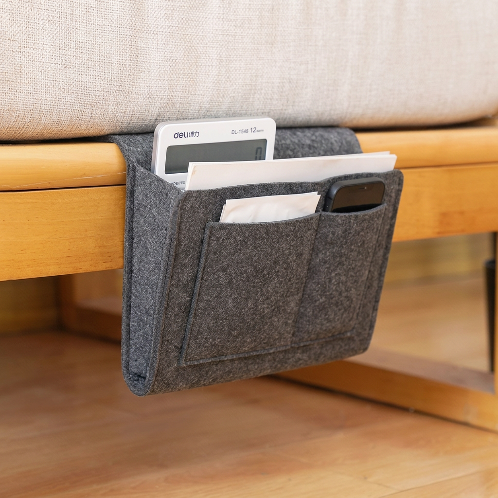 Bedside Organizer Onder Matras – Hangende Opbergtas van Vilt