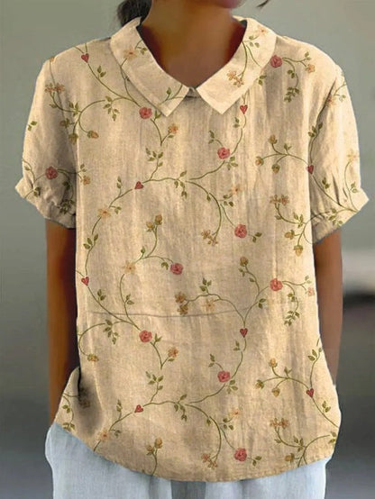 Jovina - Katoen-Linnen Blouse