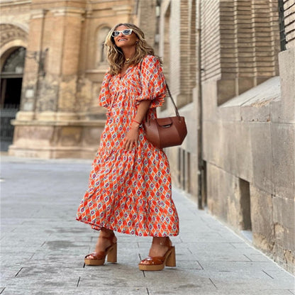 Milena - Retro Print Jurk