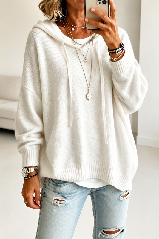Dames Oversized Trui met Capuchon en Trekkoord