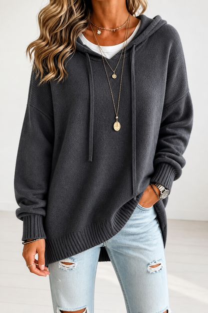 Dames Oversized Trui met Capuchon en Trekkoord