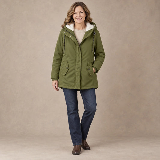 parka coat — Aurora Olive Green