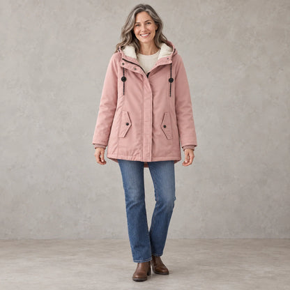 parka coat — Aurora Dusty Pink front — view 6