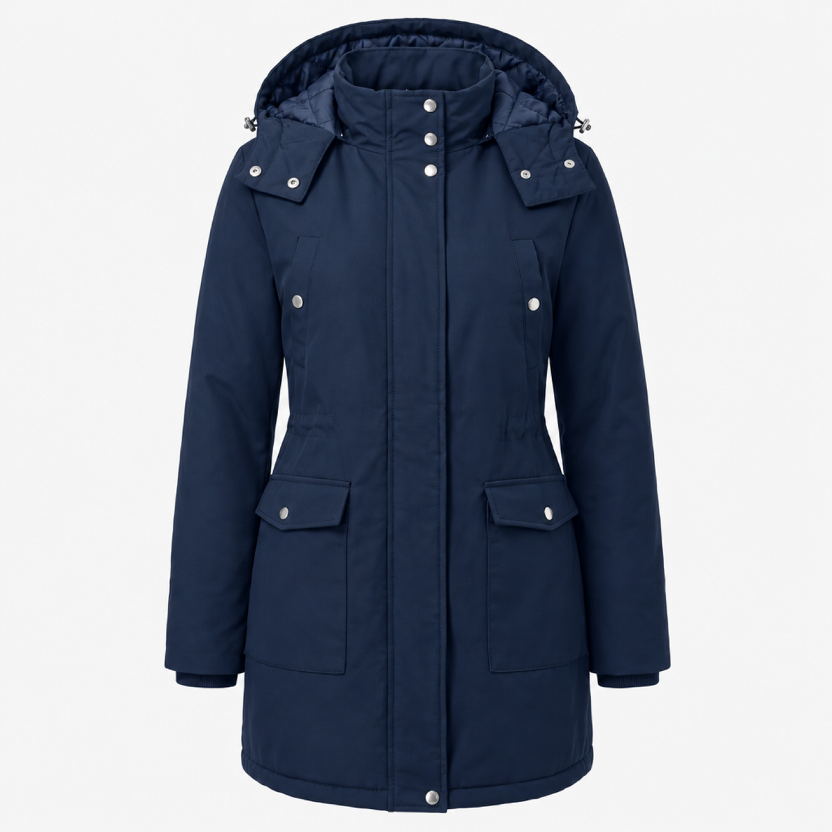 3-in-1 maternity winter parka detachable puffer coat in navy blue