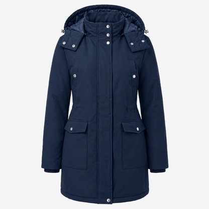 3-in-1 maternity winter parka detachable puffer coat in navy blue