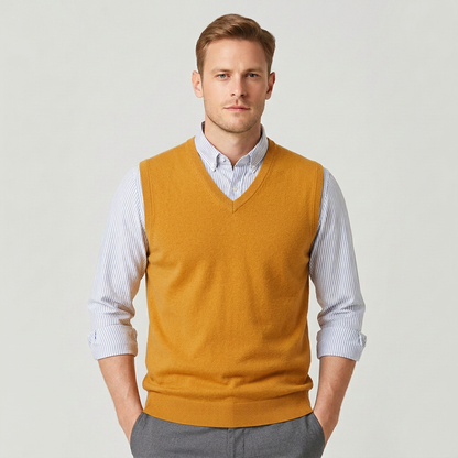 Heren Trui Mouwloos – Slim Fit met V-hals