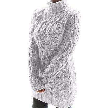 Justine Cable Knit Turtleneck Mini Dress_3