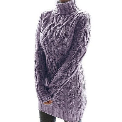 Justine Cable Knit Turtleneck Mini Dress_4