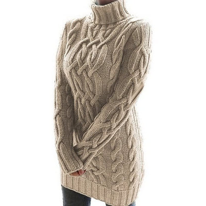 Justine Cable Knit Turtleneck Mini Dress_6