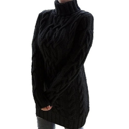 Justine Cable Knit Turtleneck Mini Dress_7