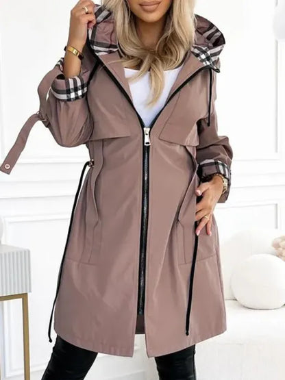 Dames Jas met Rits en Capuchon - Waterdicht en Windproof