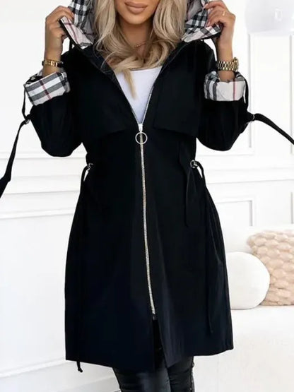 Dames Jas met Rits en Capuchon - Waterdicht en Windproof