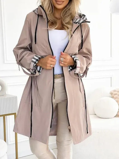 Dames Jas met Rits en Capuchon - Waterdicht en Windproof