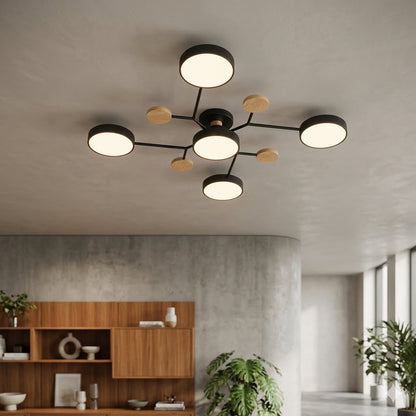 Plafondlamp Scandinavisch Design met Multi-Arm en Geïntegreerde LED