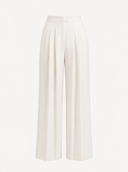 Dames High-Waisted Broek – Wijde Pijp, Casual voor Dagelijks Gebruik
