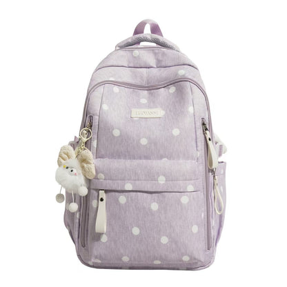 Dames Rugzak met Stippenprint - Multi-Pocket Rugtas