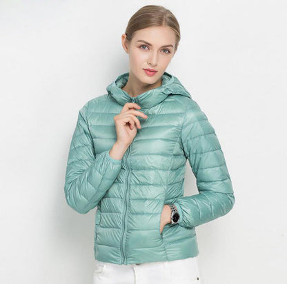 Dames Lichtgewicht Gewatteerde Donsjas – Puffer jas met Donsvulling, Casual Outdoor Tussenjas voor Herfst en Winter