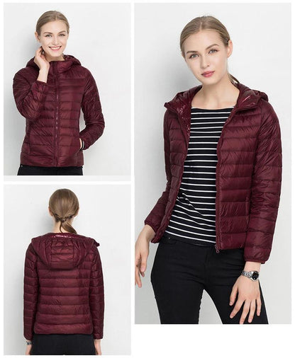 Dames Lichtgewicht Gewatteerde Donsjas – Puffer jas met Donsvulling, Casual Outdoor Tussenjas voor Herfst en Winter