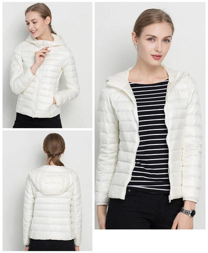Dames Lichtgewicht Gewatteerde Donsjas – Puffer jas met Donsvulling, Casual Outdoor Tussenjas voor Herfst en Winter