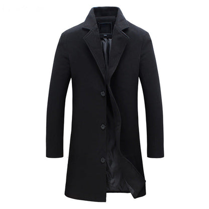 Heren Trenchcoat Winterjas - Klassieke Lange Jas voor Koud Weer