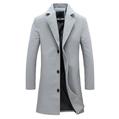 Heren Trenchcoat Winterjas - Klassieke Lange Jas voor Koud Weer