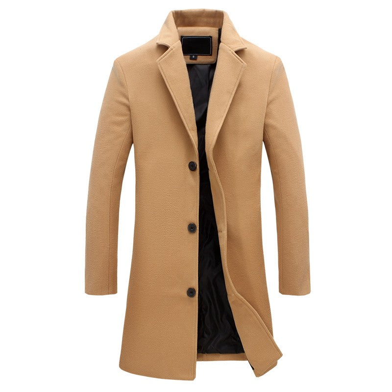 Heren Trenchcoat Winterjas - Klassieke Lange Jas voor Koud Weer