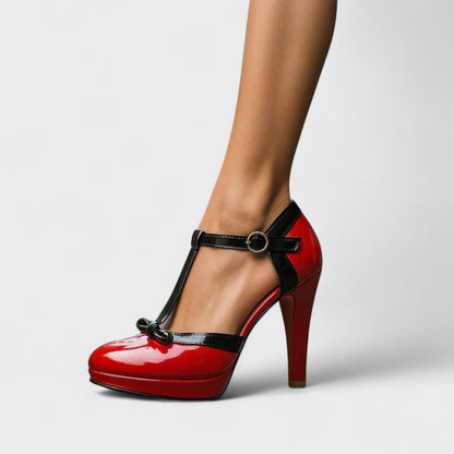 Dames Pumps met T-Strap – Geschikt voor Feestelijke Gelegenheden, Met Hak, Comfortabele Pasvorm