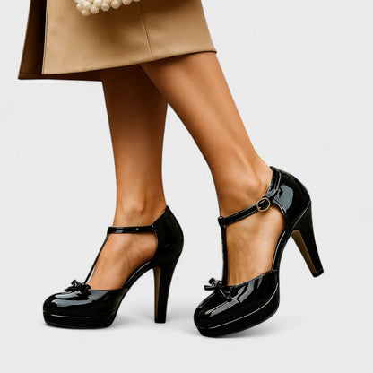 Dames Pumps met T-Strap – Geschikt voor Feestelijke Gelegenheden, Met Hak, Comfortabele Pasvorm