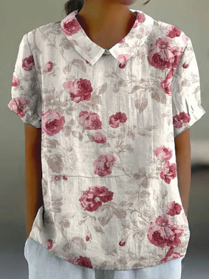 Jovina - Katoen-Linnen Blouse