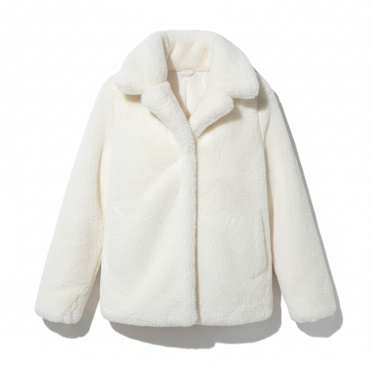 Dames Gewatteerde Jas met Faux-Fur Kraag – Winterjas